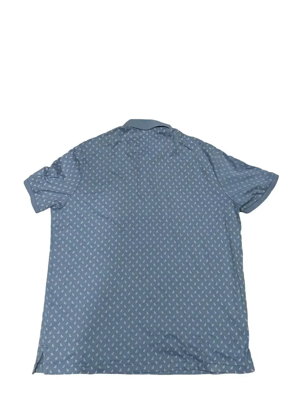 Polo Ralph Lauren Classic Fit Polo Shirt Men XL Blue Paisley Print Short Sleeve